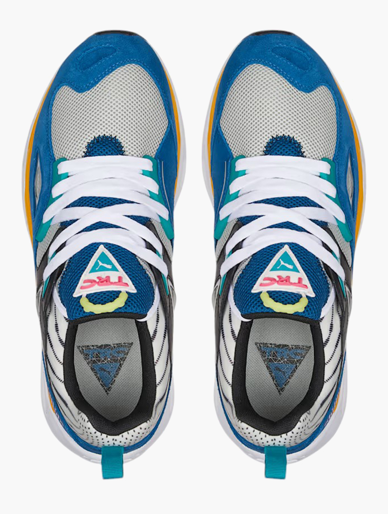 MyRunway | Shop PUMA Lake Blue & Tangerine Trc Blaze Swxp Lace-Up